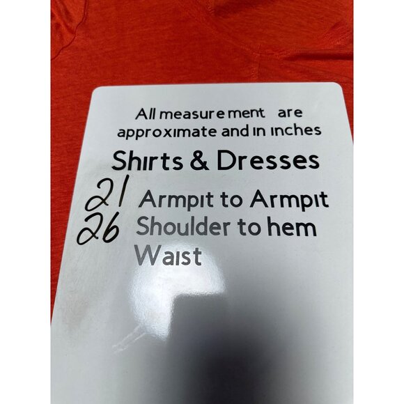 Tahari Womens Orange V-Neck Short Sleeve Linen Top Size 1X - Picture 10 of 10